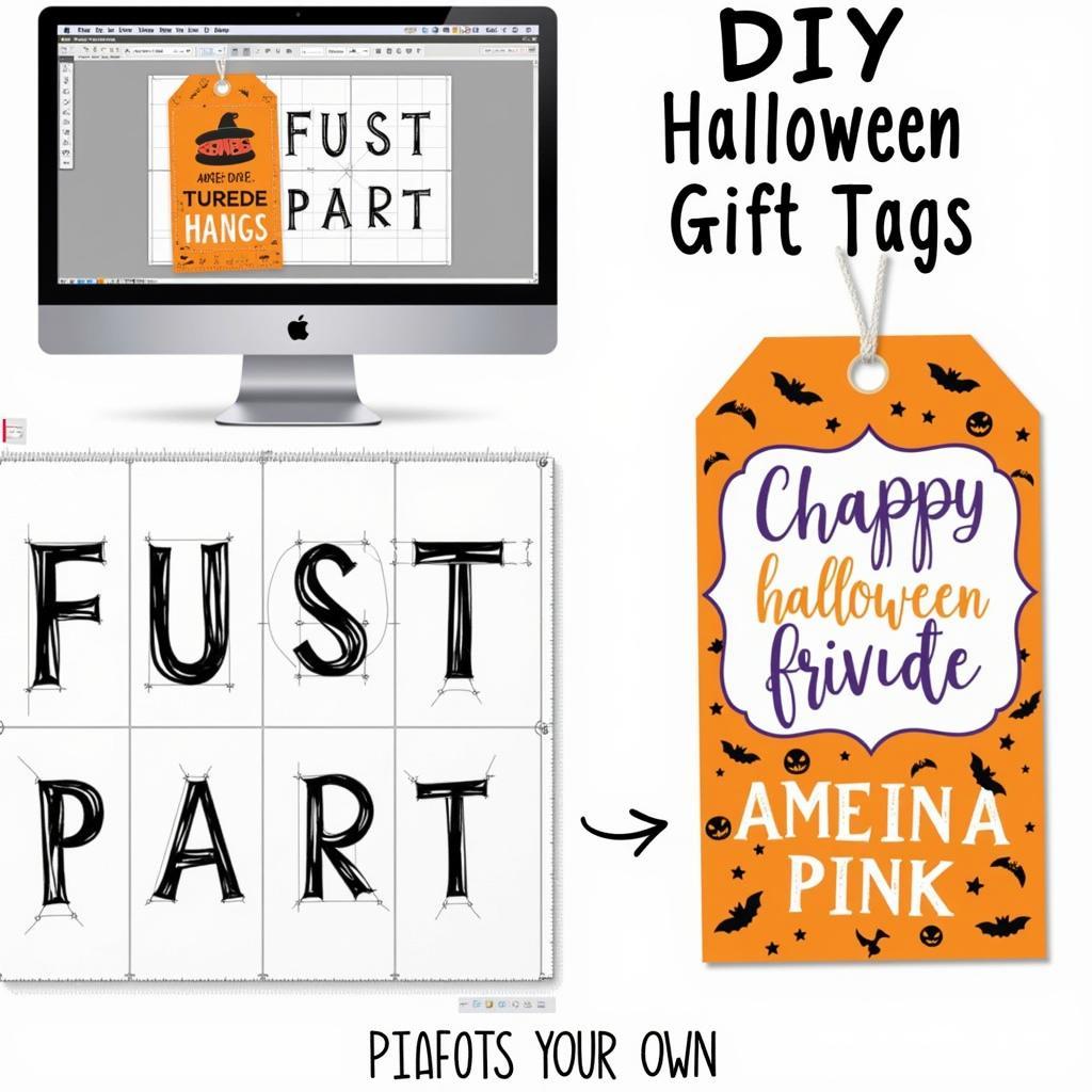 Creating DIY Halloween gift tags