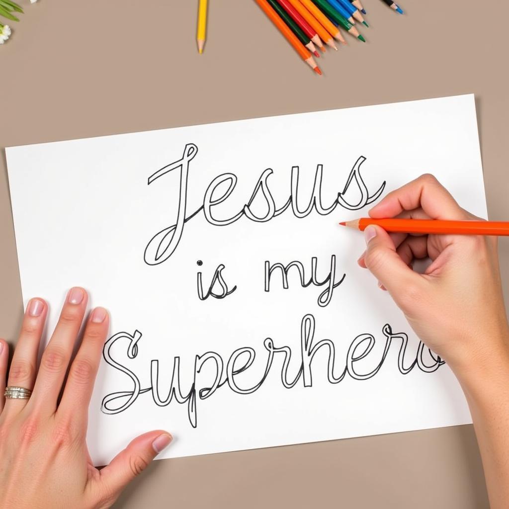 DIY Jesus Superhero Printable