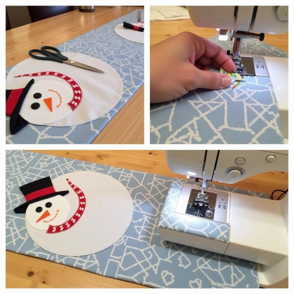 DIY Snowman Table Runner Tutorial with Step-by-Step Instructions