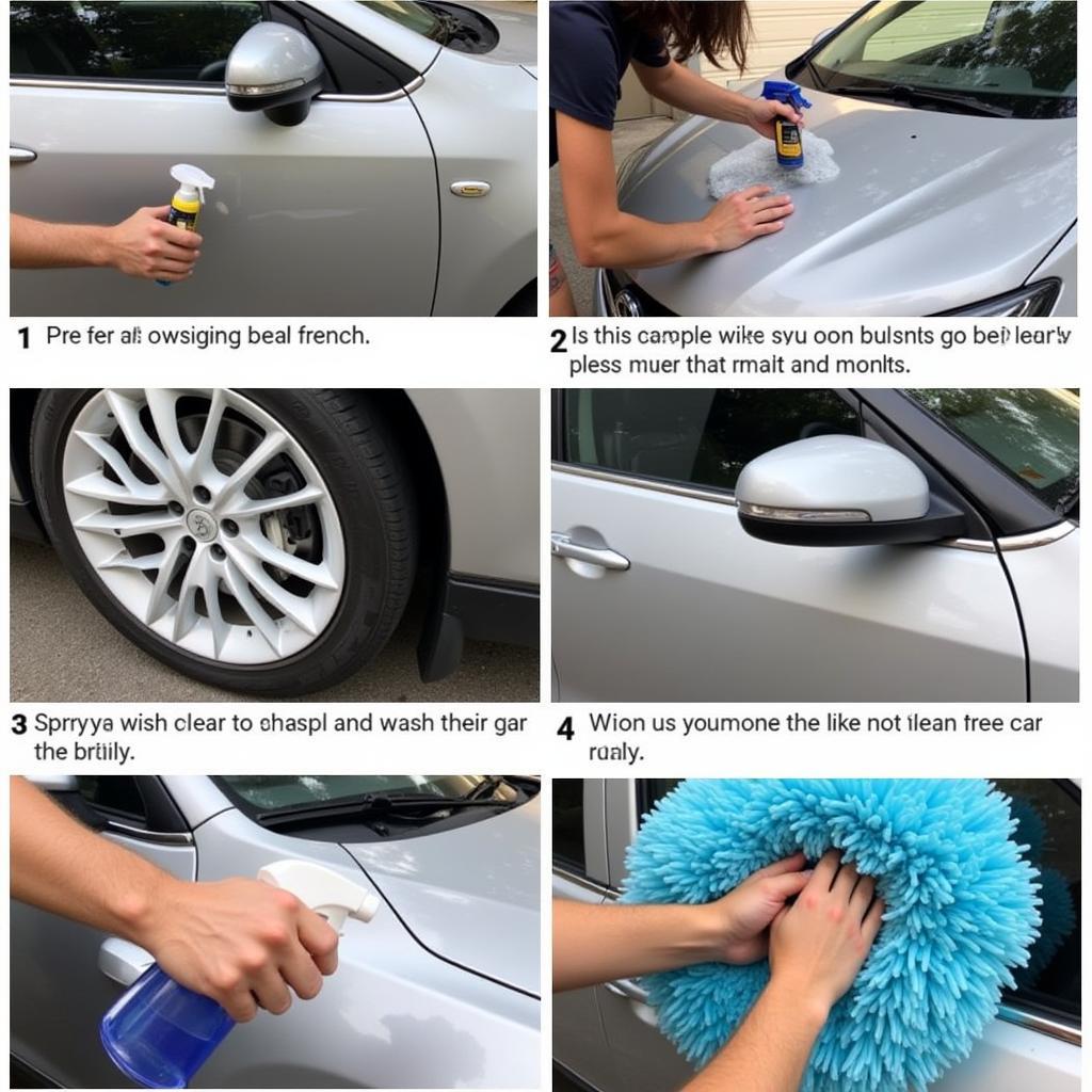 DIY Water Free Car Wash Steps at Home