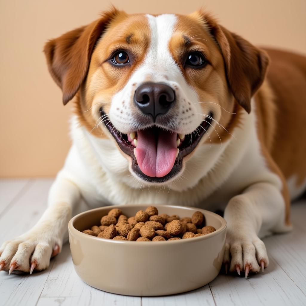 Dog Enjoying Seed Oil Free Kibble