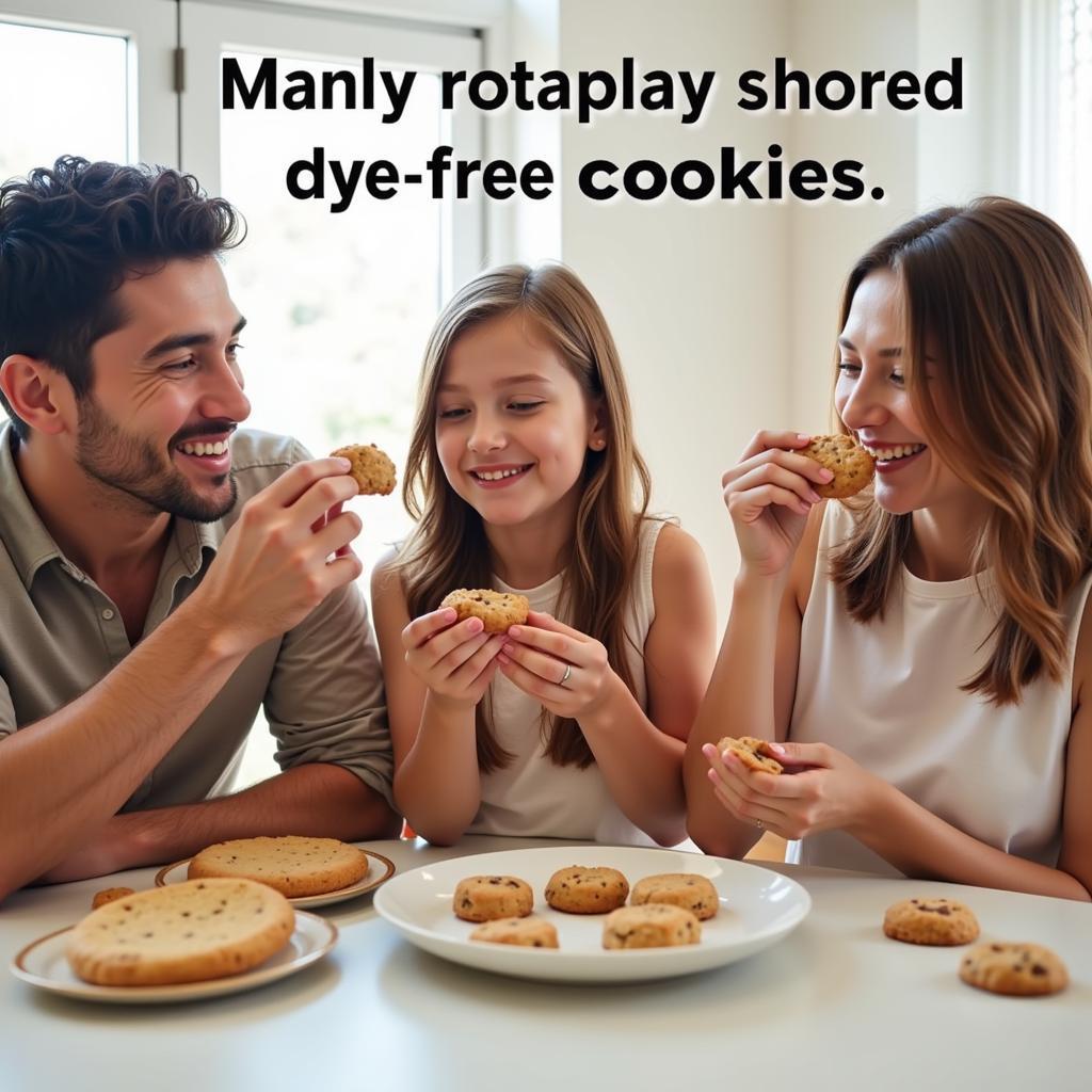 Family Enjoying Dye-Free Cookies