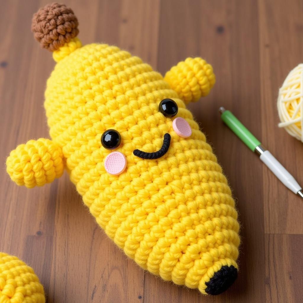 Easy Banana Crochet Amigurumi Pattern