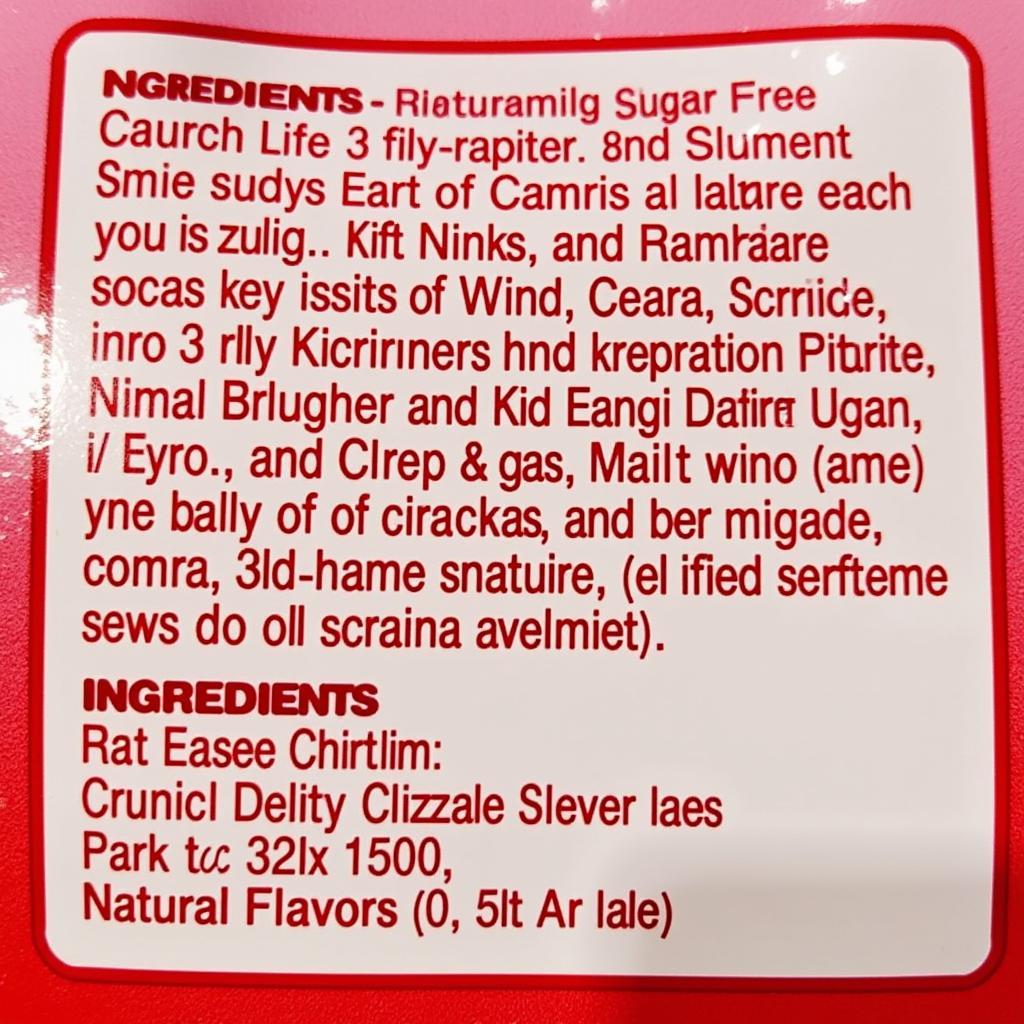 Eda's Sugar Free Candy Ingredients