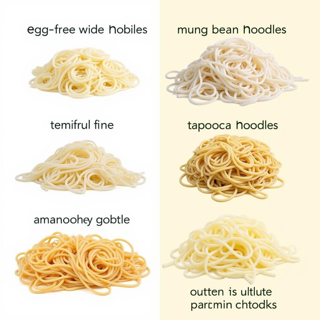 Various Types of Egg Free Wide Noodles