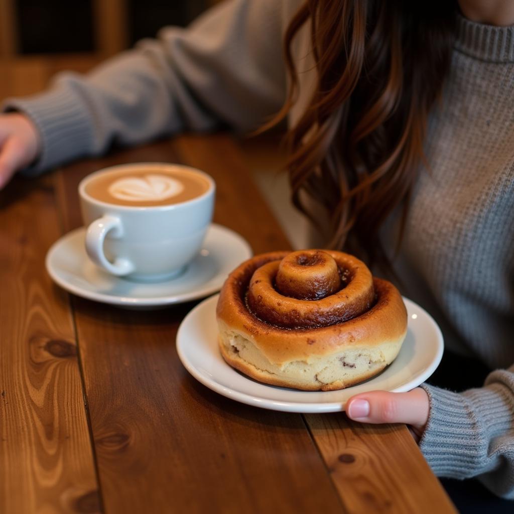 Enjoying Warm Gluten-Free Cinnamon Rolls