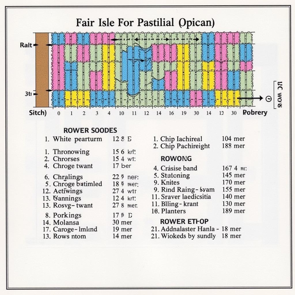 Example of a Fair Isle Knitting Chart