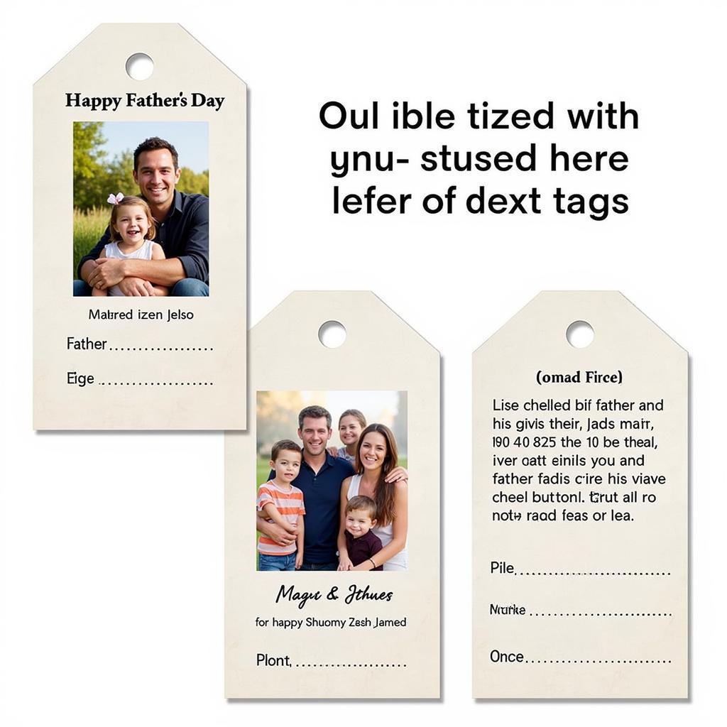 Personalized Photo Father's Day Gift Tags