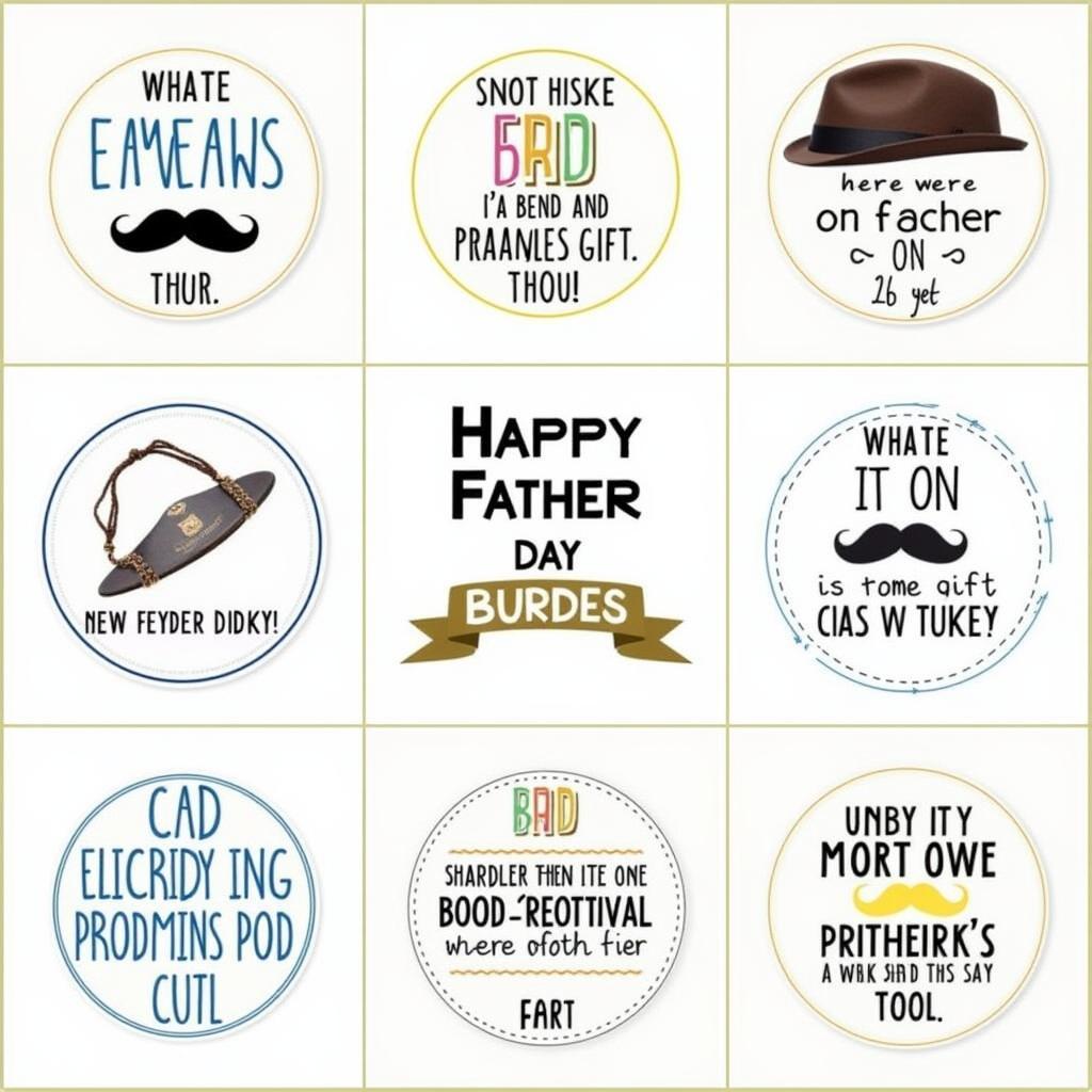 Printable Father's Day Gift Tags in Various Designs