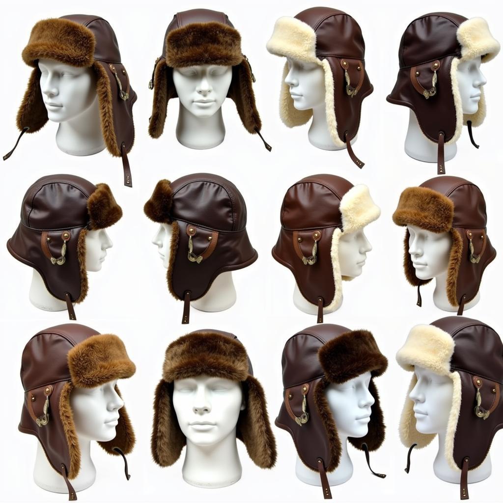 Finished Aviator Hat Examples