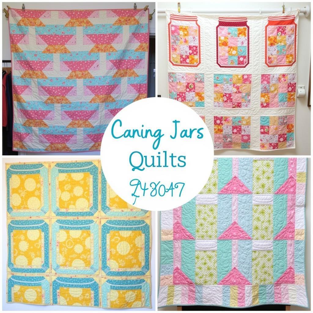 Finished Canning Jar Quilt Examples