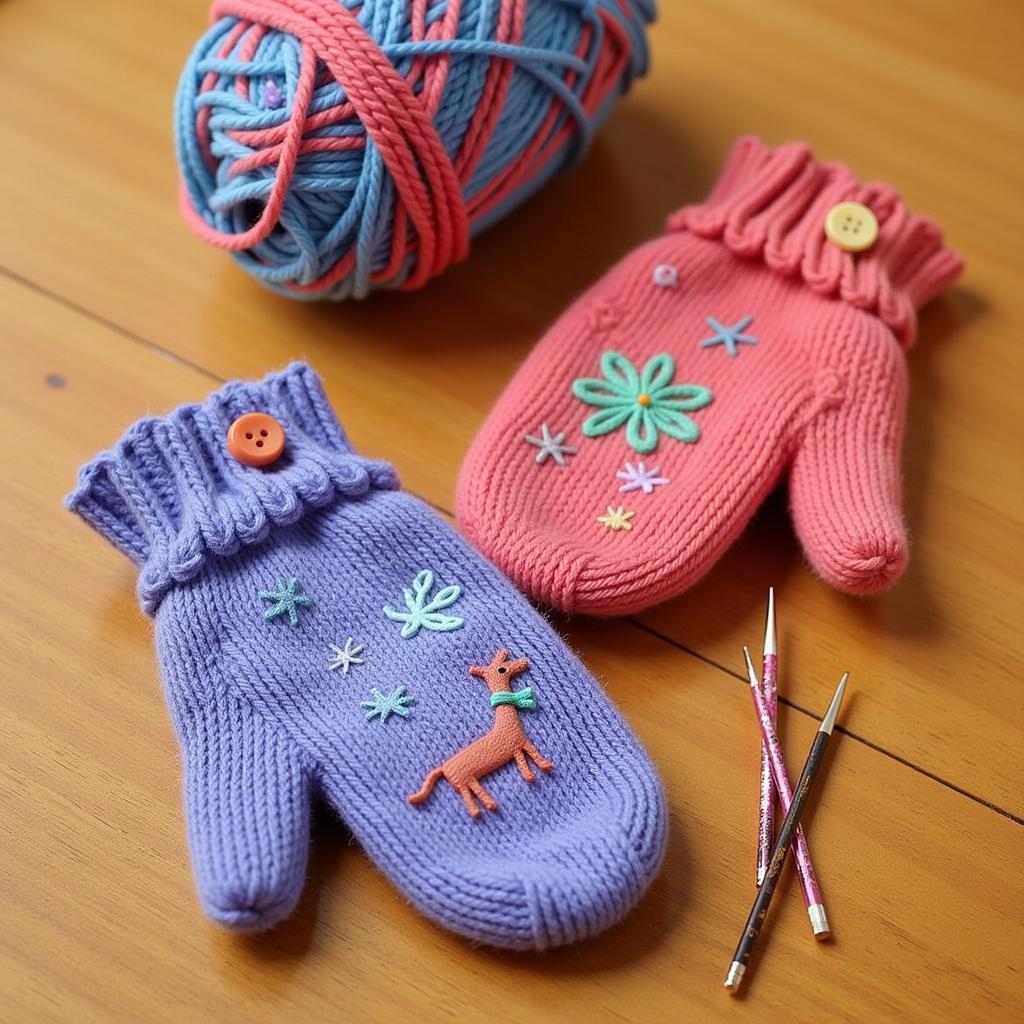 Embellished Children's Mittens