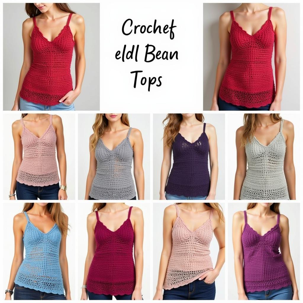 Finished Crochet Mesh Tank Top Examples