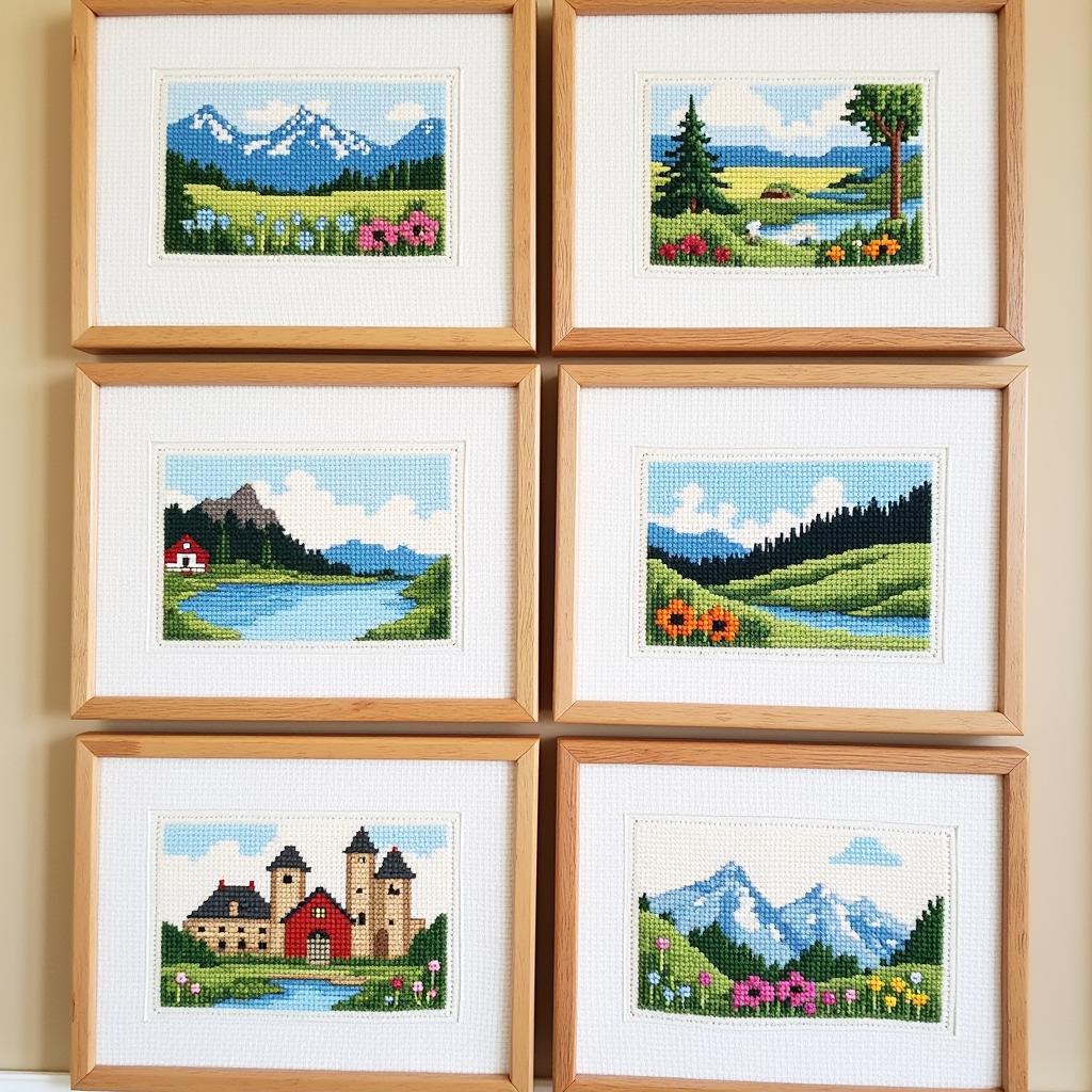 Finished Free Counted Cross Stitch Landscape Patterns