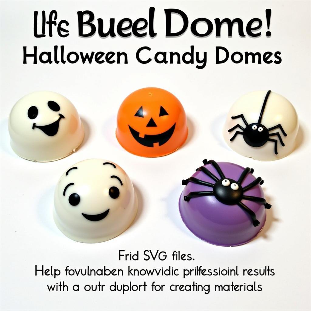 Examples of Finished Halloween Candy Dome Projects