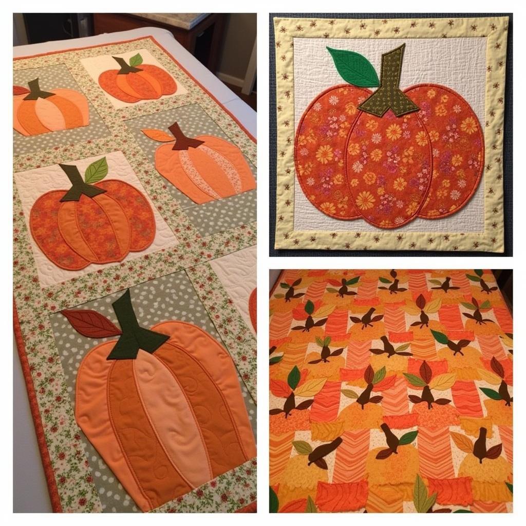 Finished Pumpkin Quilt Projects