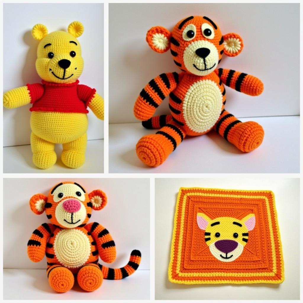 Completed Winnie the Pooh Crochet Projects