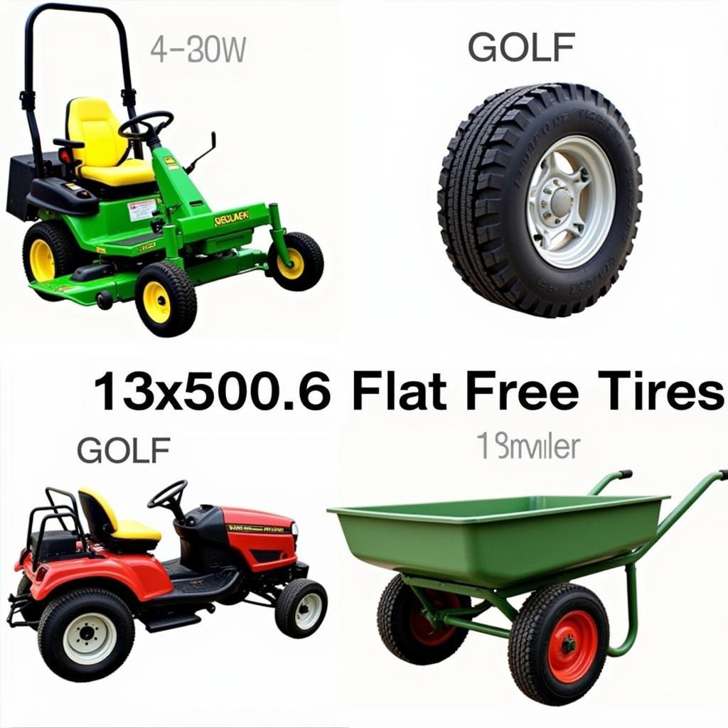 Applications of 13x5.00-6 Flat Free Tires