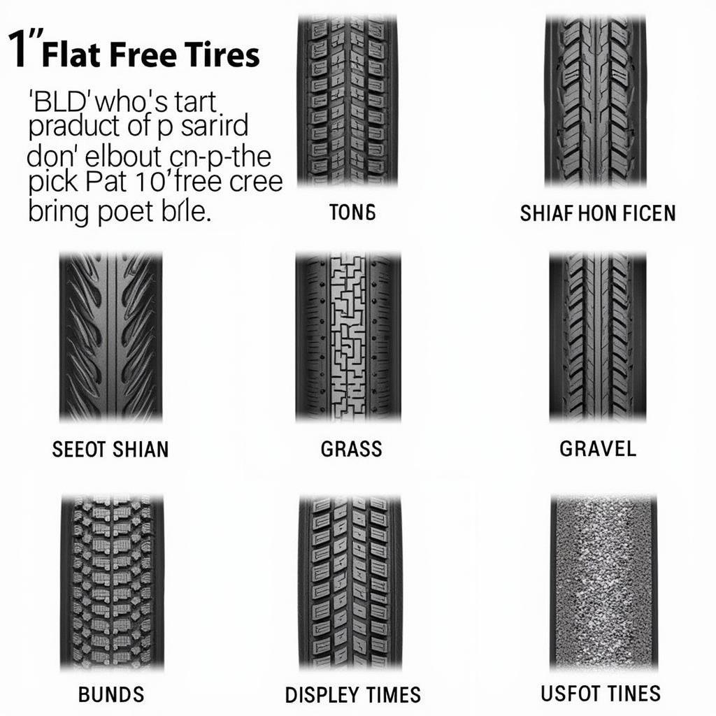 Different Tread Patterns on 10 Inch Flat Free Tires