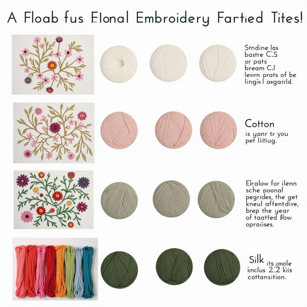 Floral Embroidery Patterns PDF Free - Different Fabrics