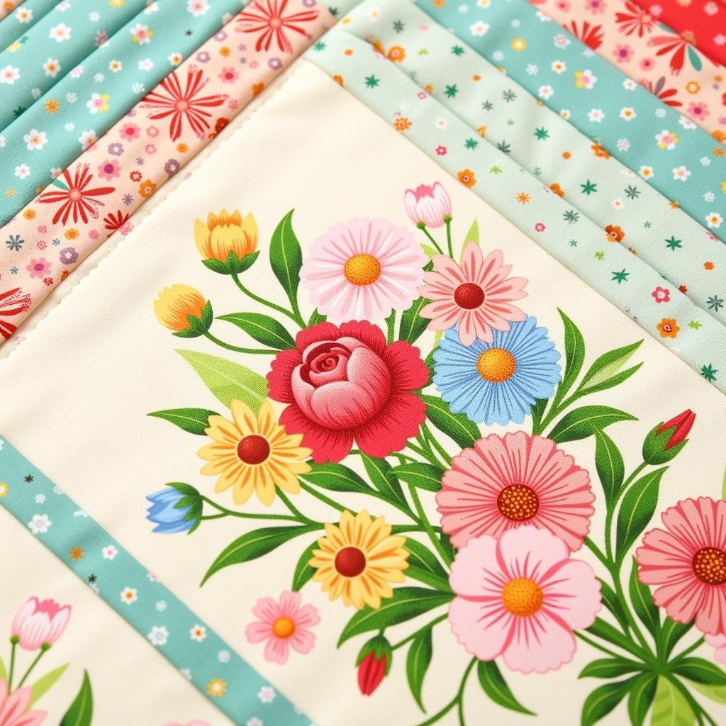 Floral Panel Quilt Pattern Free PDF Download