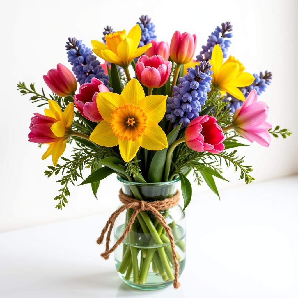 DIY Spring Flower Bouquet Craft