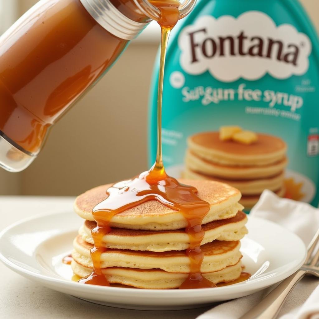 Fontana Sugar-Free Syrup on Pancakes