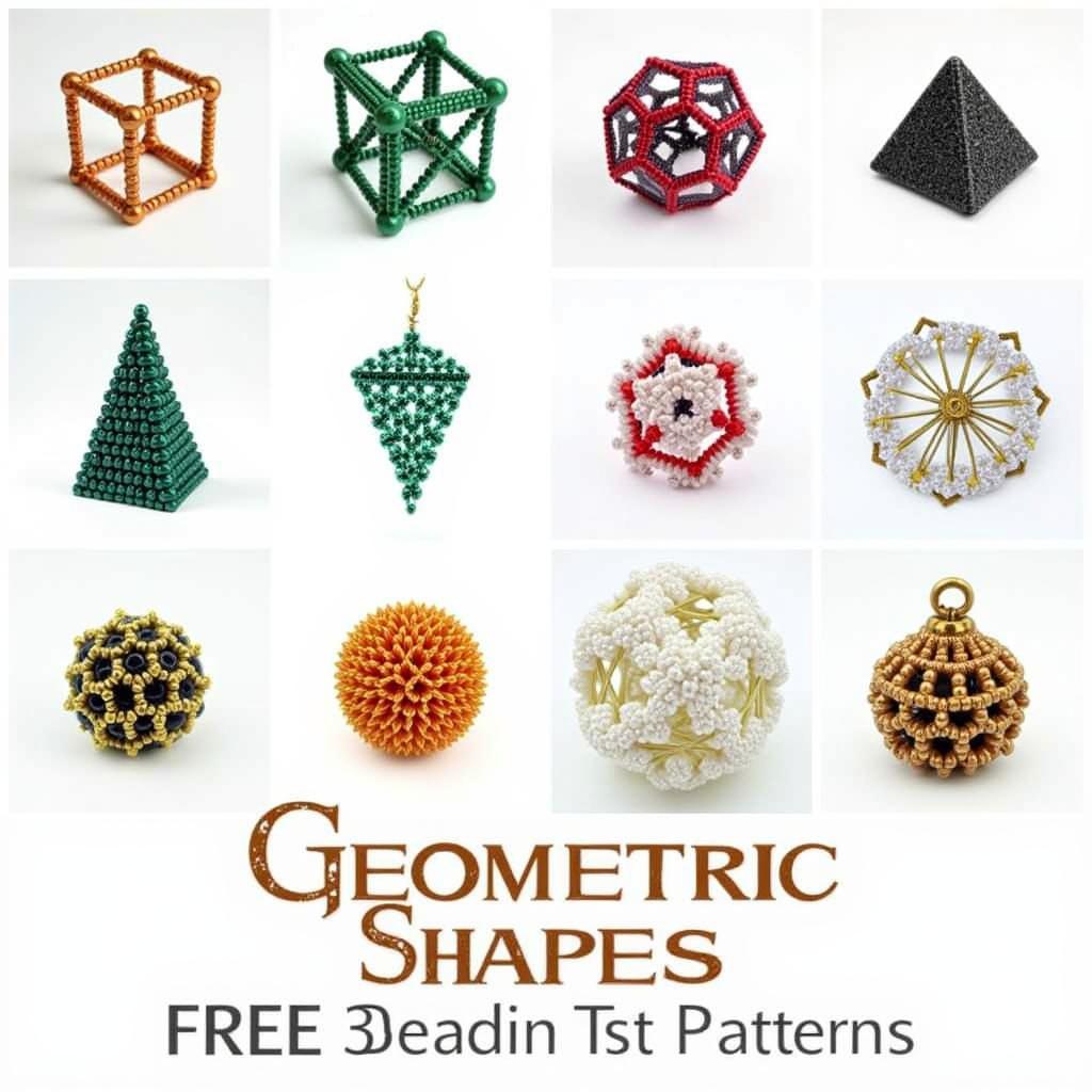 Free 3D beading patterns for geometric shapes