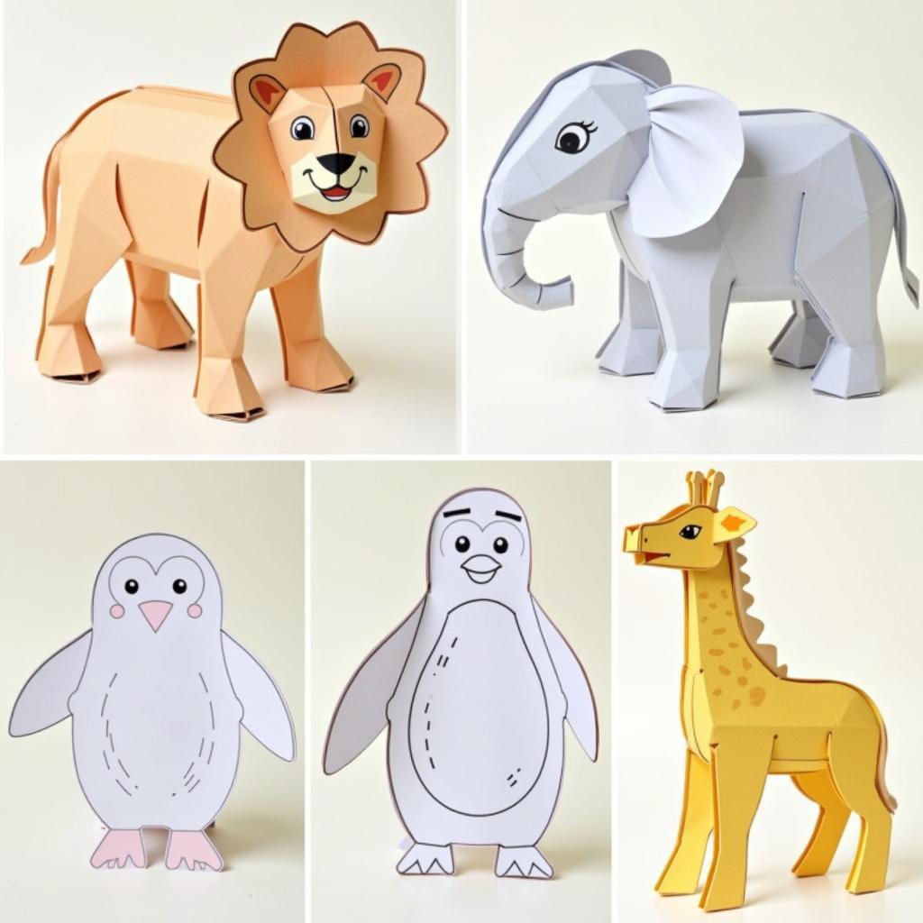 Free 3D Papercraft Animal Templates