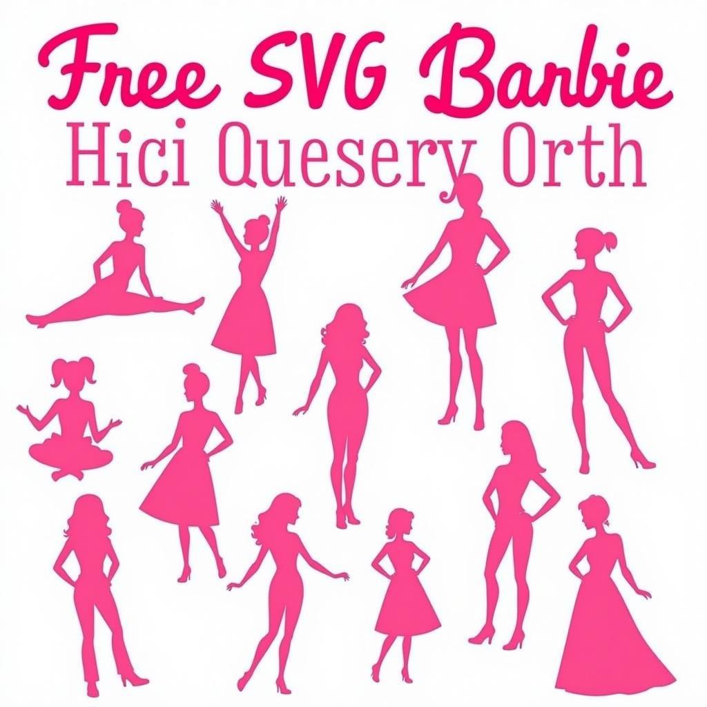 Free Barbie Silhouette SVG Designs for Crafting