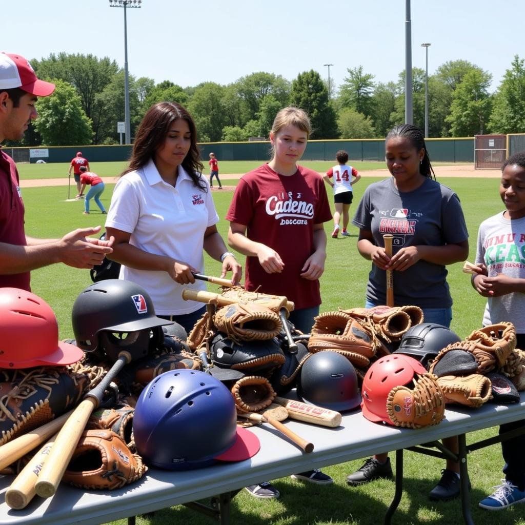 Free Baseball Equipment Donation at Community Event