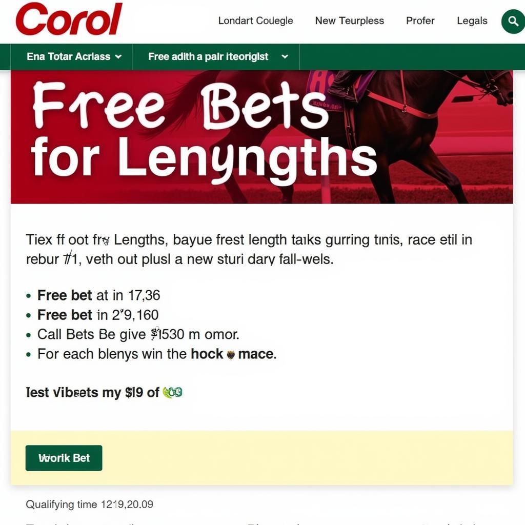 Coral Free Bets for Lengths Promotion Banner