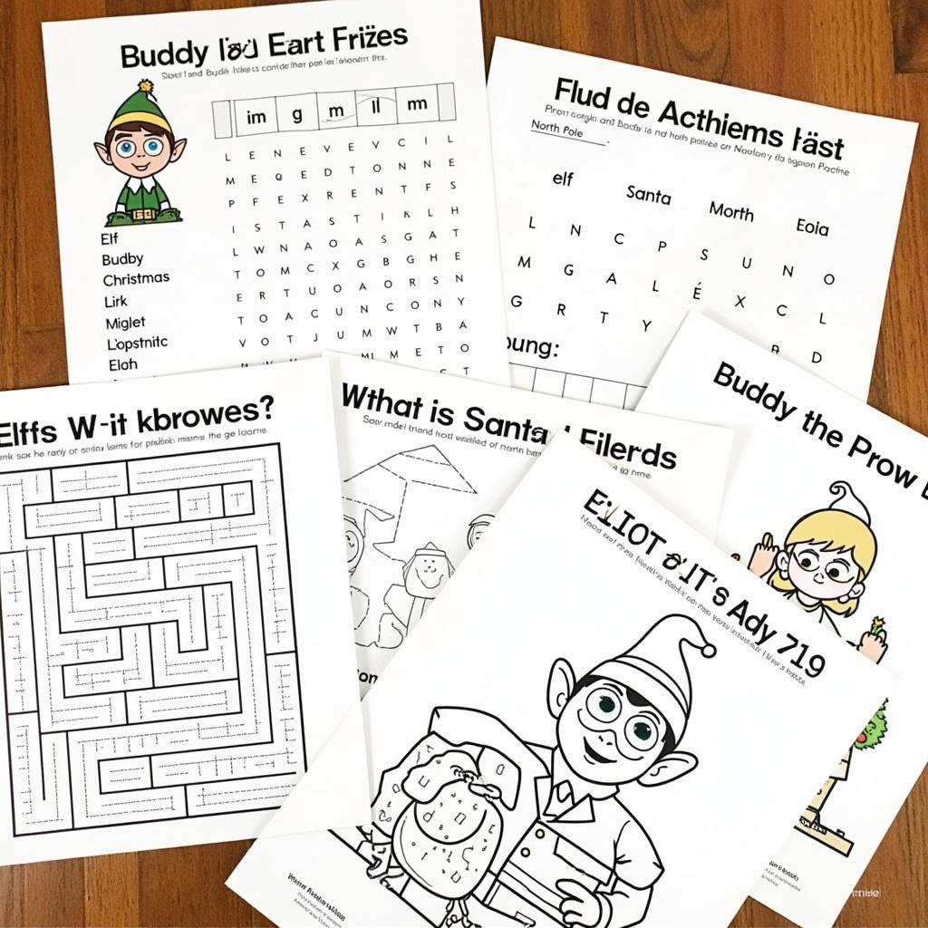 Free Buddy the Elf Printable Activity Sheets for Kids