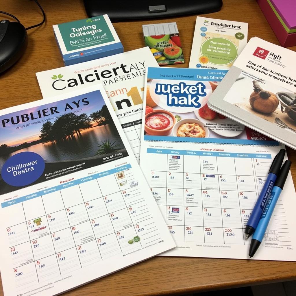 Free calendars by mail from company promotions