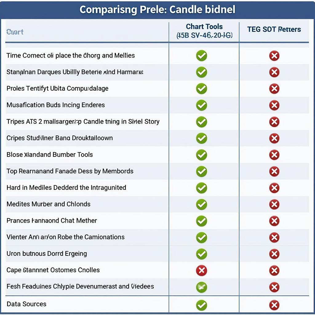 Free Candle Software Comparison Chart