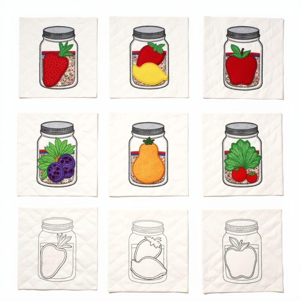 Free Canning Jar Quilt Pattern Variations