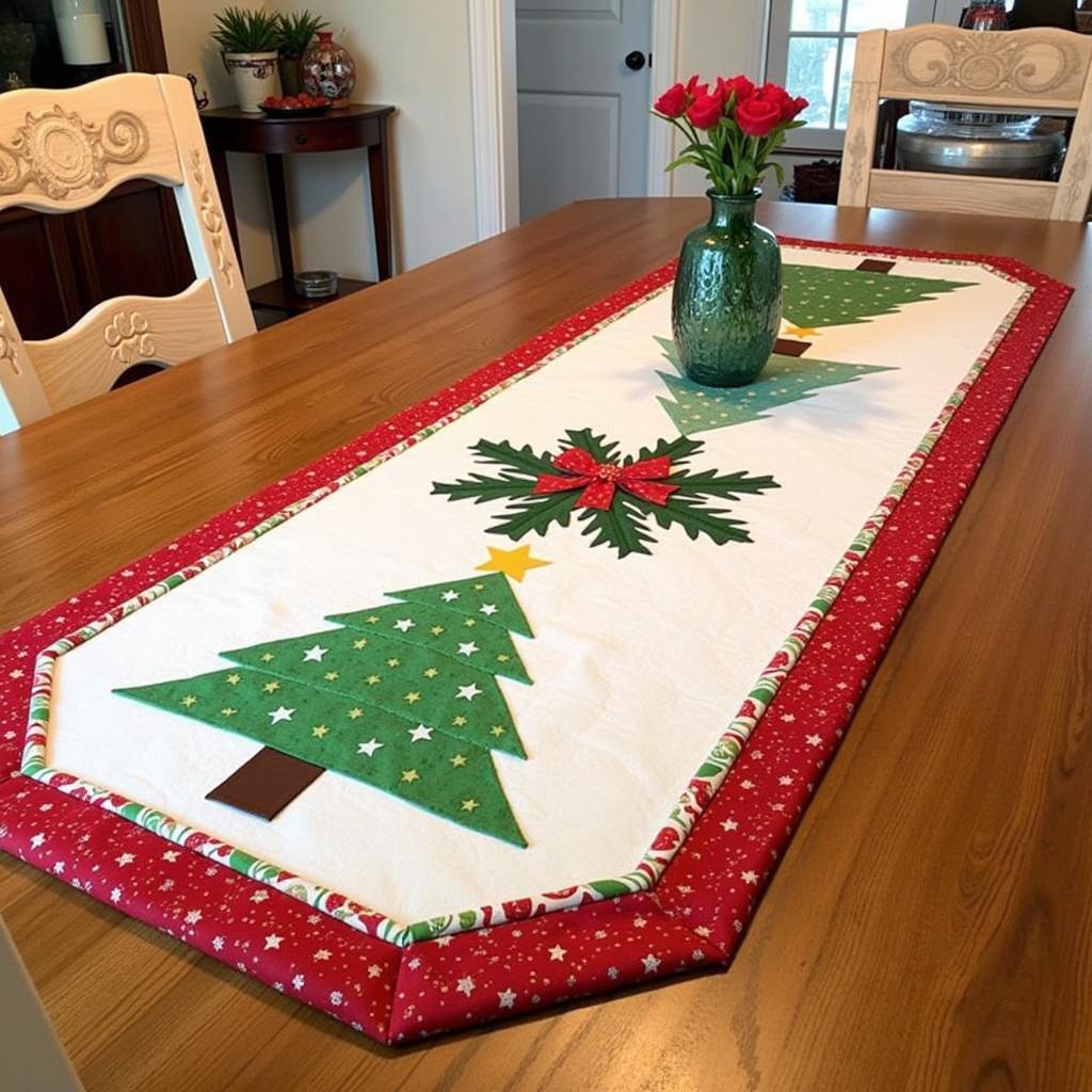 Free Christmas Tree Table Runner Pattern for Beginners