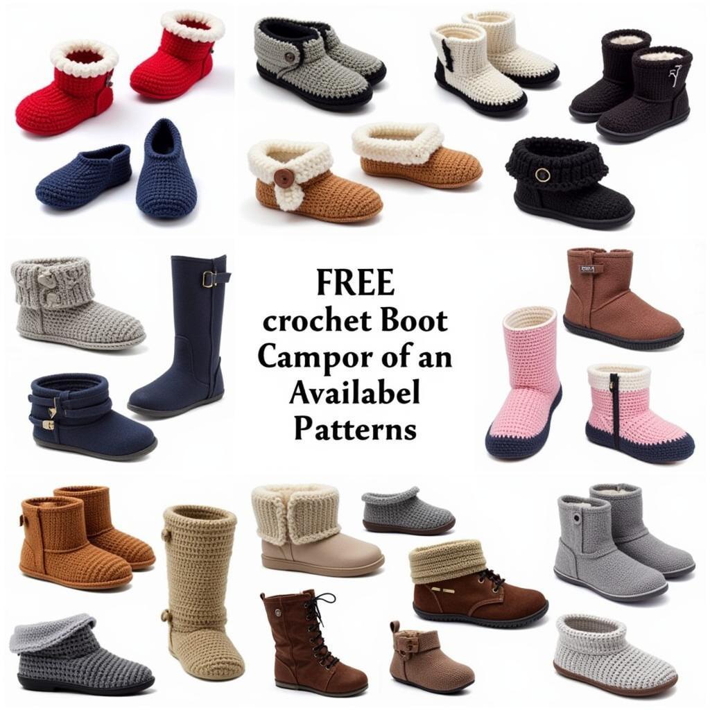 Variety of Free Crochet Boot Patterns