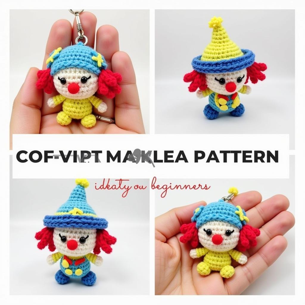 Small Crochet Clown Amigurumi Pattern