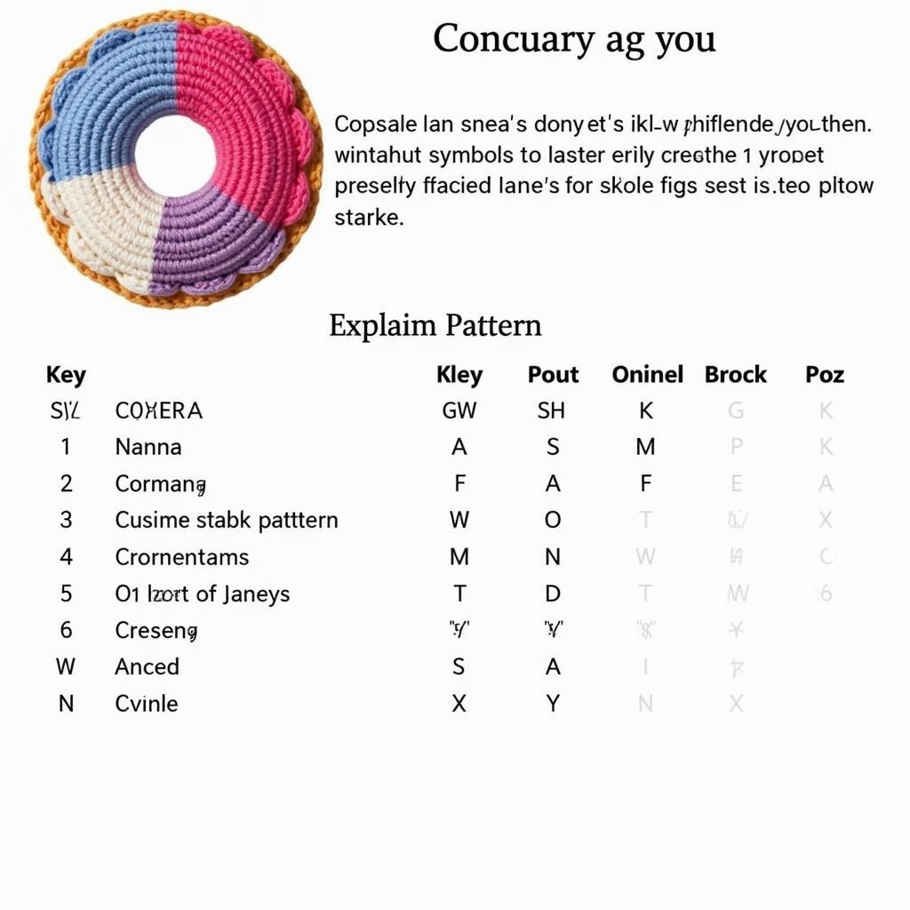 Free Crochet Donut Pillow Pattern Chart