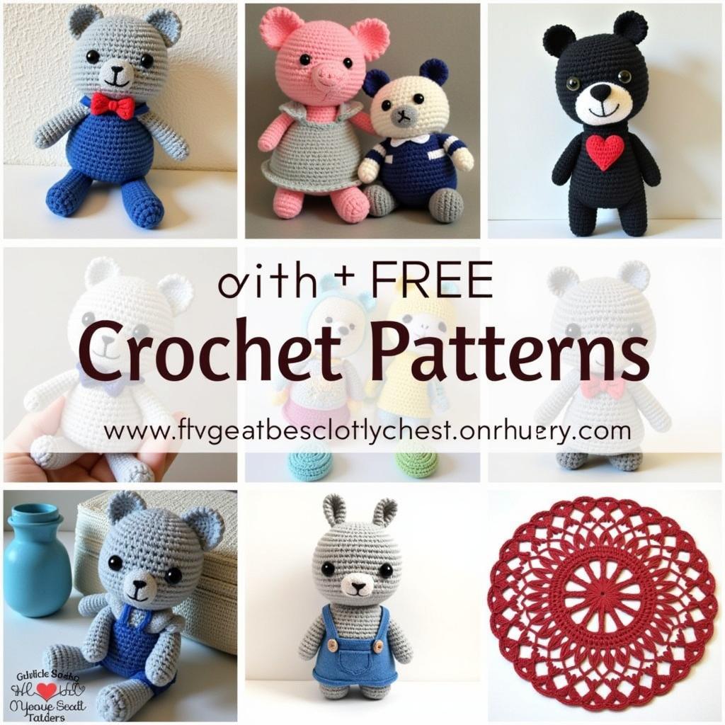 Free crochet patterns for amigurumi and doilies