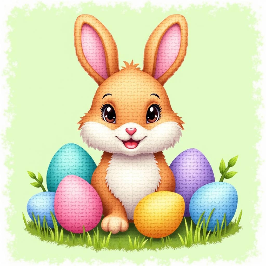 Free Cross Stitch Easter Bunny Pattern