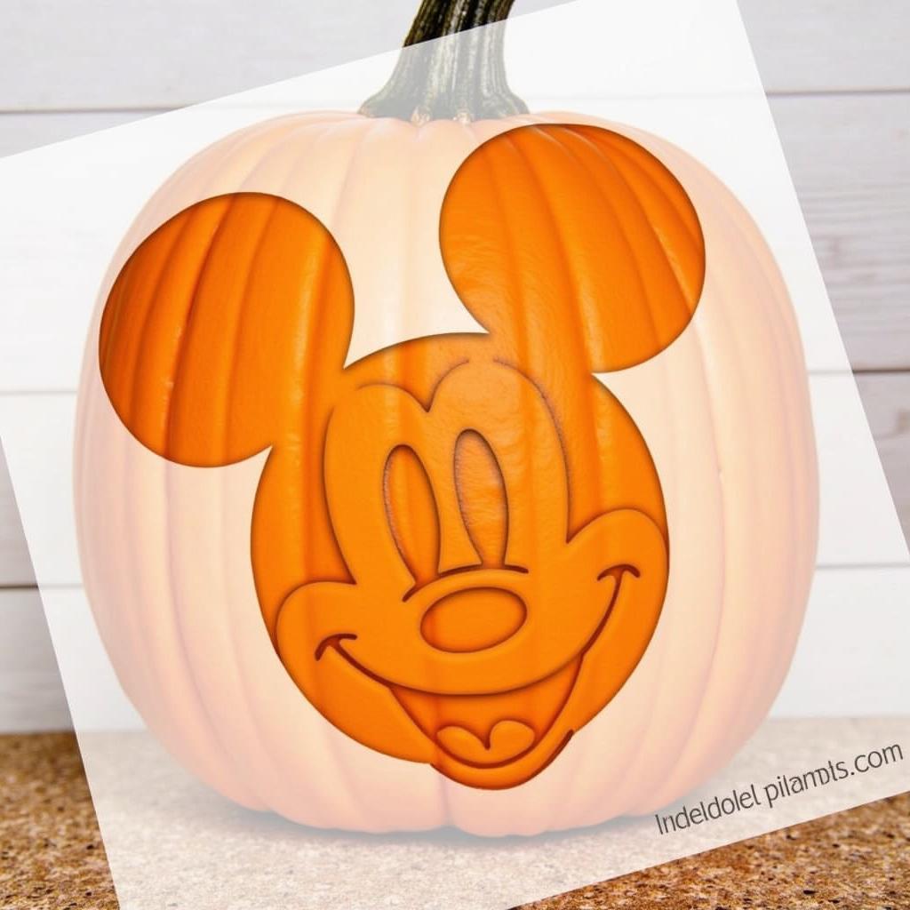 Free Printable Mickey Mouse Pumpkin Carving Stencil