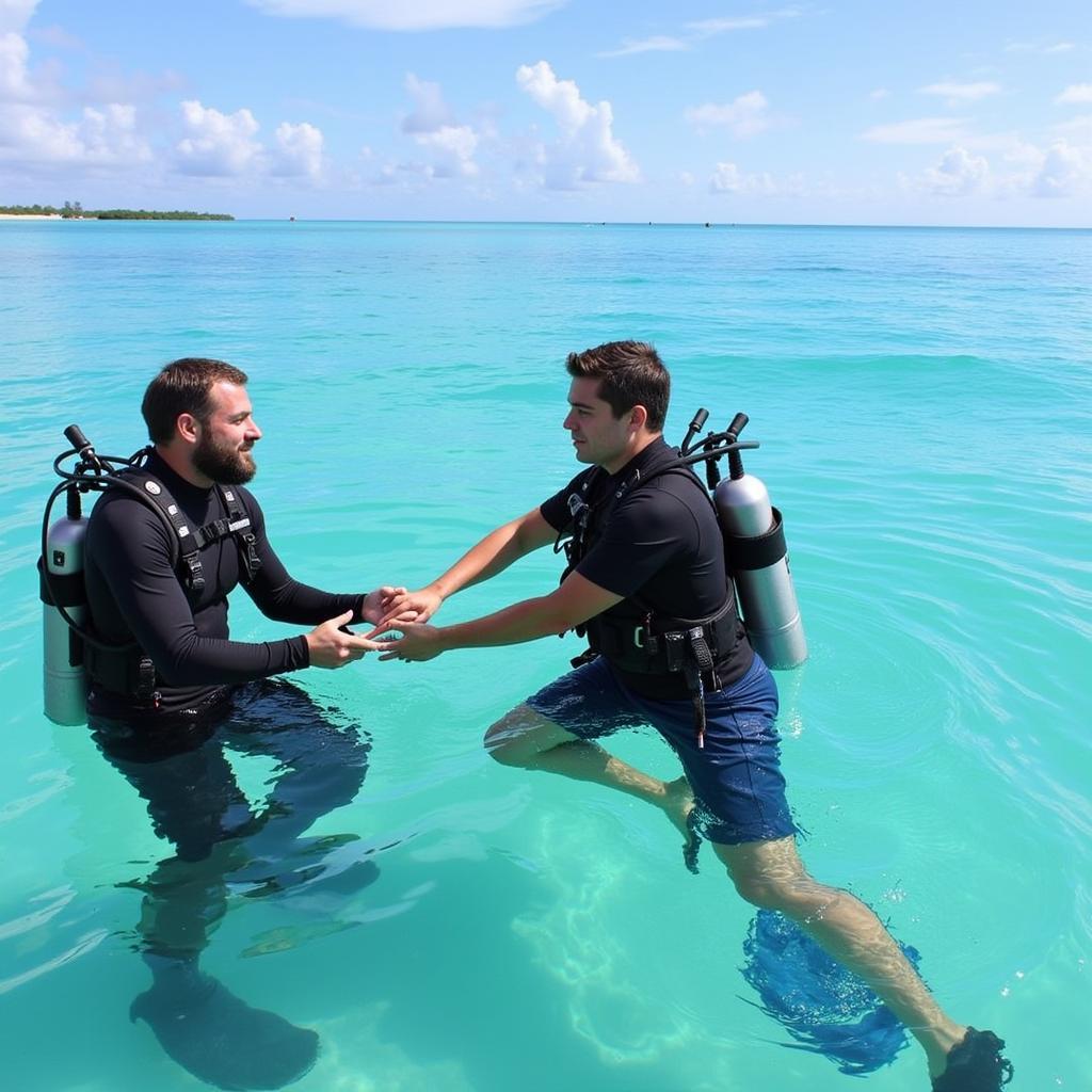 Free Diving Instructor and Student in Miami