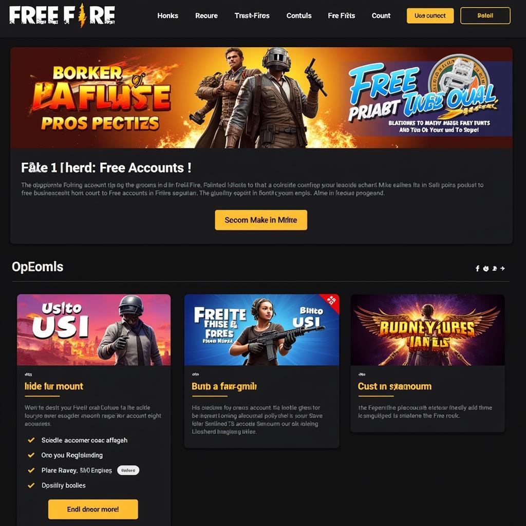 Free Fire Account Generators Scam