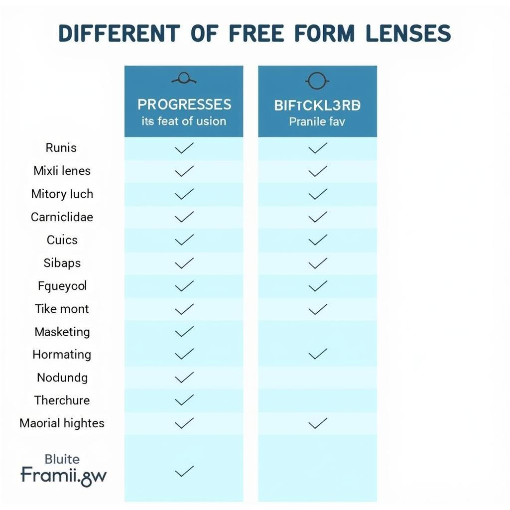 Different Types of Free Form Lenses