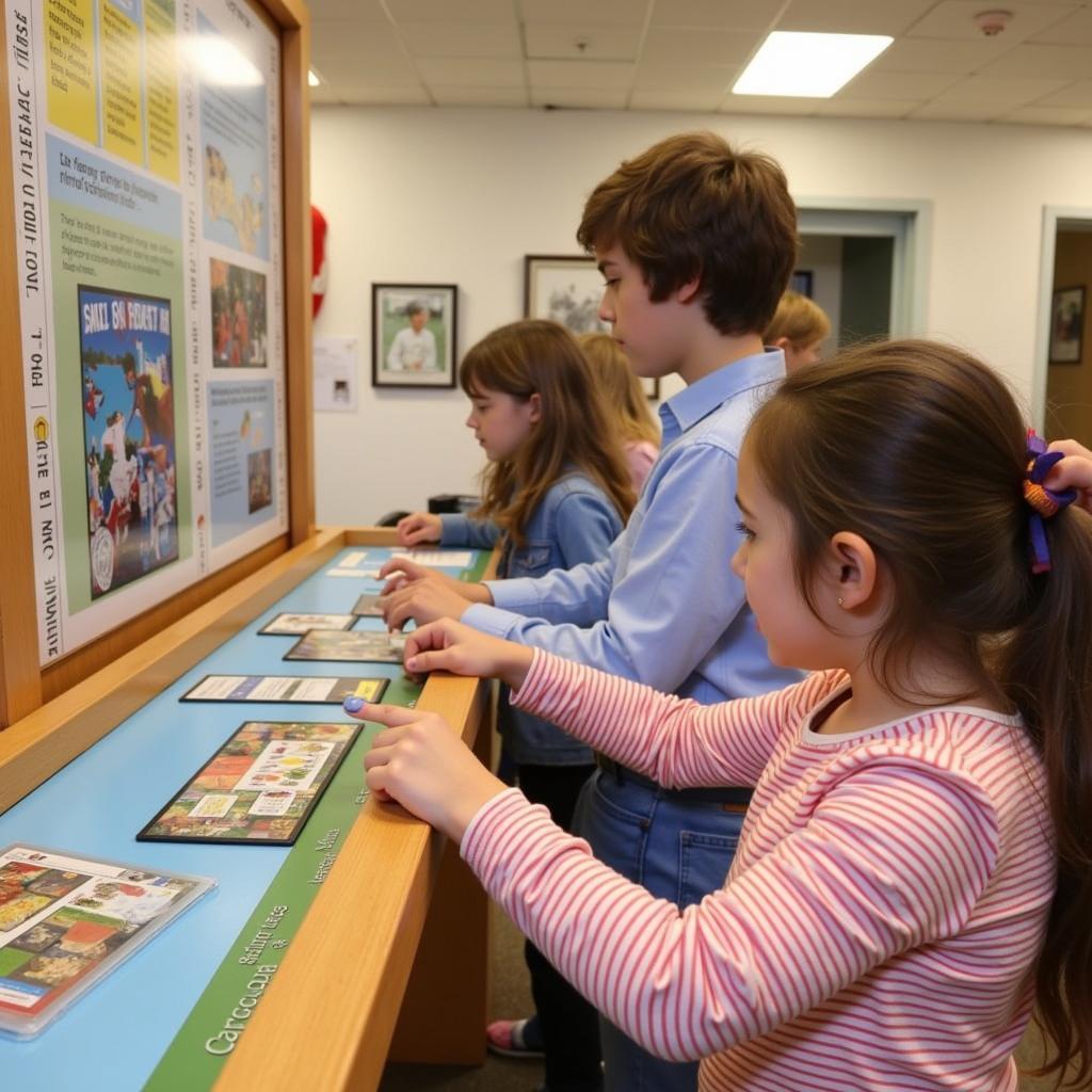 Children participating in a hands-on activity during Free Fun Fridays.