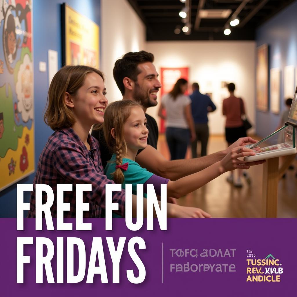 Family enjoying Free Fun Fridays at a Massachusetts Museum