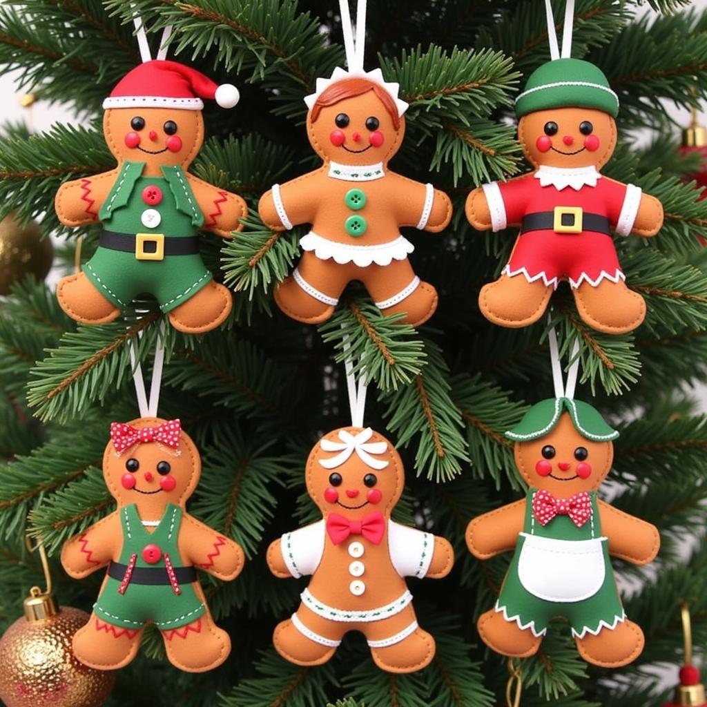 Free Gingerbread Man Sewing Pattern for Christmas Ornaments