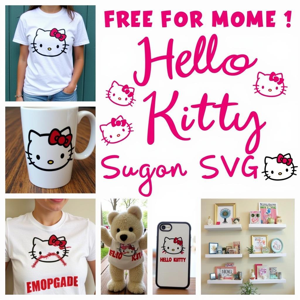 Examples of Crafting Projects Using Free Hello Kitty SVG Files